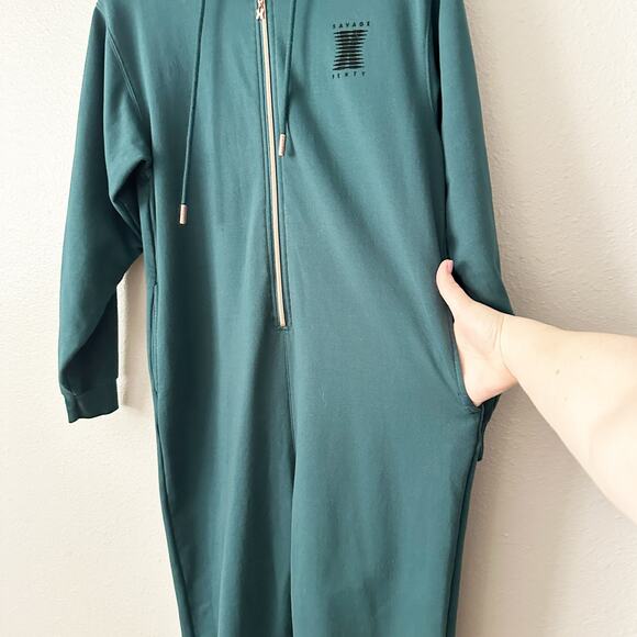 Savage x Fenty Forever SavageShowgirl Hooded Jumpsuit HunterGreen size medium - Picture 5 of 13